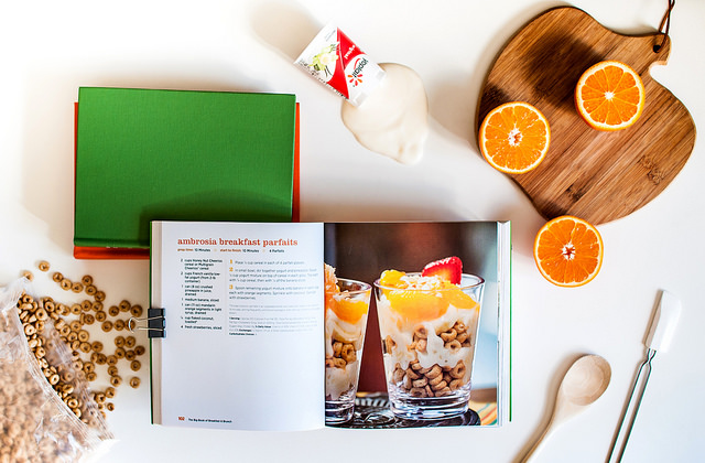 Magrath Library in St.Paul has a big collection of cookbooks! With a college student's budget, I often borrowed these books to help me cook cheap and easy food, like this breakfast parfait!