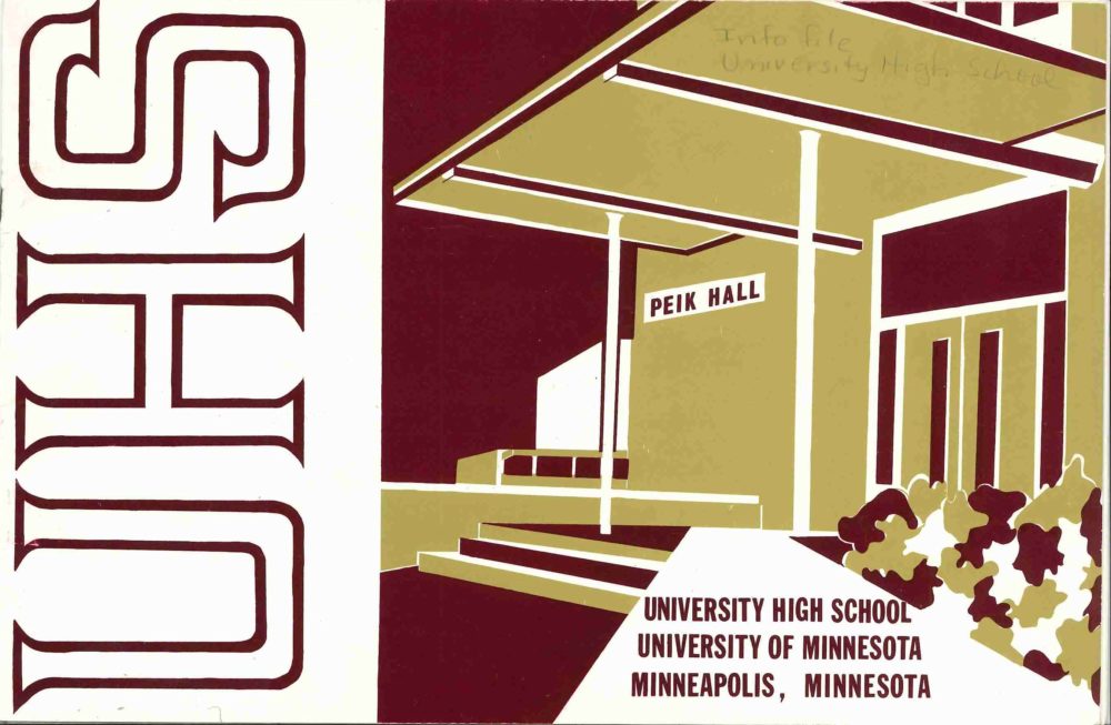 Brochure for the University High School.