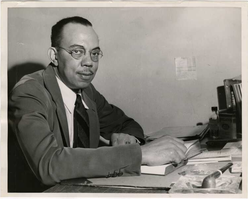 Forrest O. Wiggins, 1947. Hired by the University of Minnesota as an instructor in Philosophy, Prof. Wiggins was the first African American to teach at the University of Minnesota. Dismissed from the University in 1951, Wiggins believed the reasoning was directly related to his socialist ideology.