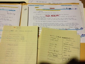A script draft from the Children's Theater Company's production of Hansel and Gretel.