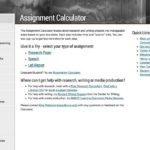 Assignment Calculator web page