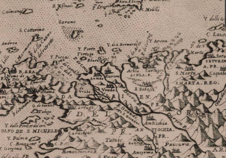 Excerpt of 16th-century map