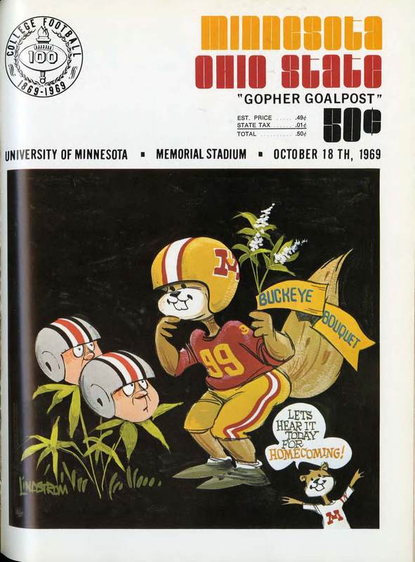 Ohio State vs Minnesota Gopher Goal Post Official Program, 1969, available at http://brickhouse.lib.umn.edu/items/show/388.
