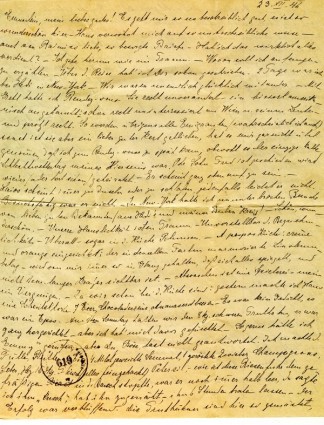 First page of a handwritten letter to Emilie Wehle, 1946.