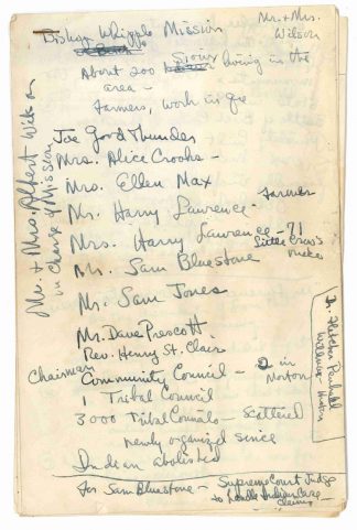 Notes on people interviewed in Morton, 1948. University of Minnesota Radio and Television Broadcasting records