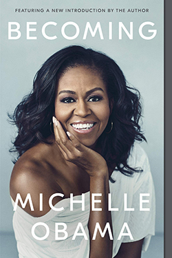 Book cover for "Becoming" by Michelle Obama