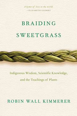 Book cover for Braiding Sweetgrass, by Robin Wall Kimmerer