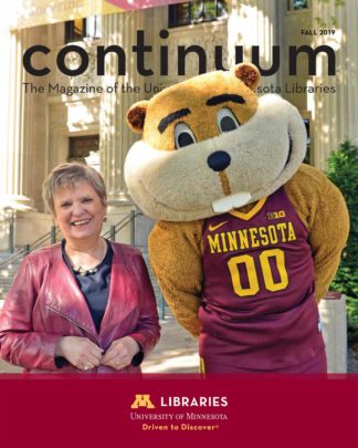 continuum 2019 cover with Wendy Lougee and Goldy