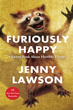 Book cover for "Furiously Happy" by Jenny Lawson