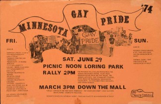 1974 Minnesota Gay Pride poster