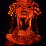 A Jack-O-Lantern of Queen Akasha from "Queen of the Damned." Courtesy of Justin Boeser (@justingregoryyy)