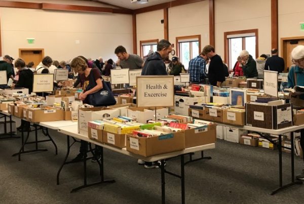 Book sale venue at the Minnesota Landscape Arboretum