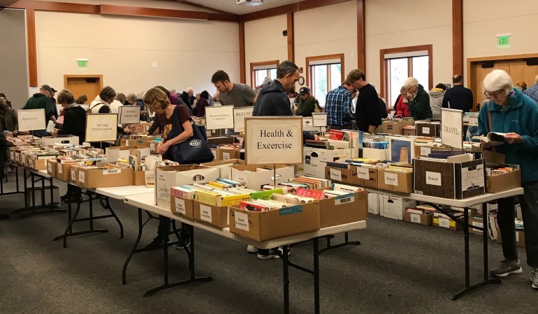 Book sale venue at the Minnesota Landscape Arboretum