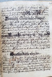 Archival image of a French recipe book from the James Ford Bell Library