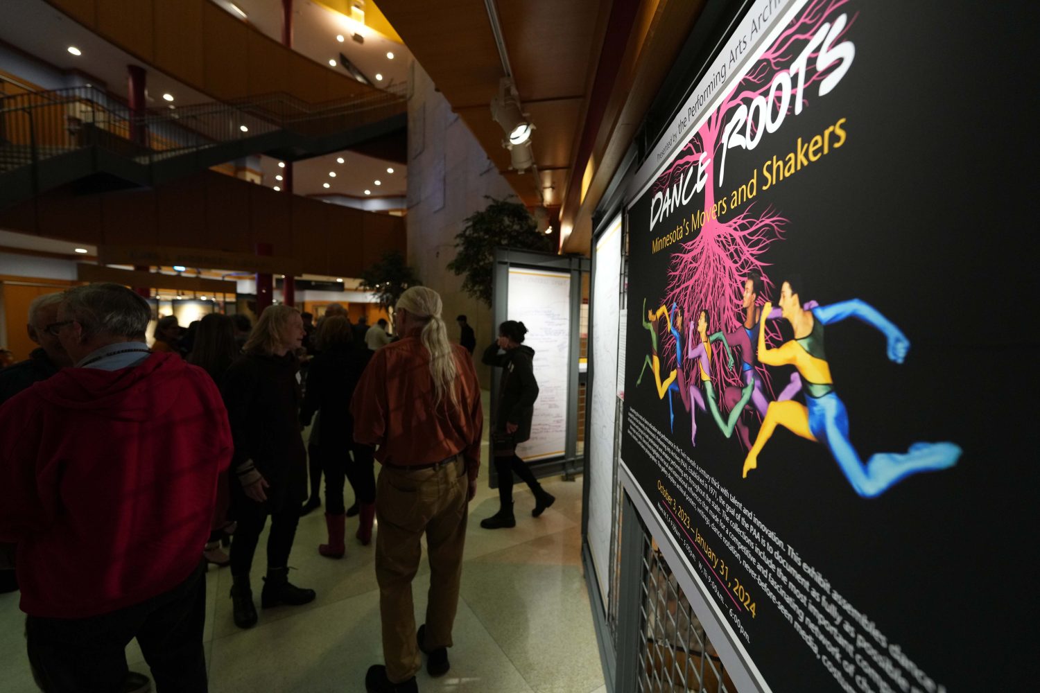 Attendees gather for the opening of PAA's "Dance Roots" exhibit, on Oct. 27, 2023. (Photo/Luke Logan)