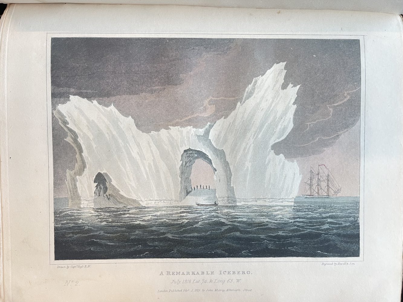 archival image from the James Ford Bell Library titled A Remarkable Iceberg, July 1818