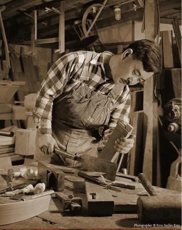 young George Nakashima in his workshop