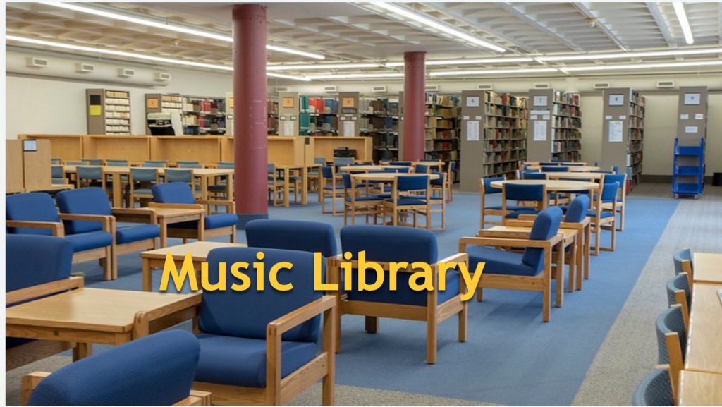 Music Library study space.