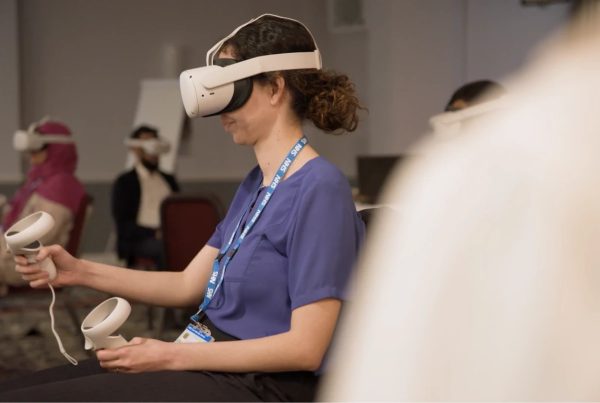 A person in a VR headset