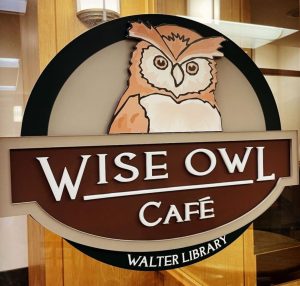 Wise Owl Cafe sign