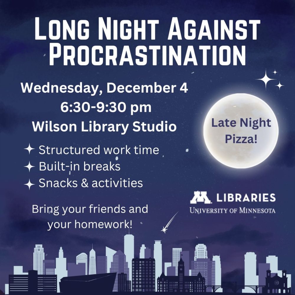 Long Night Against Procrastination flyer