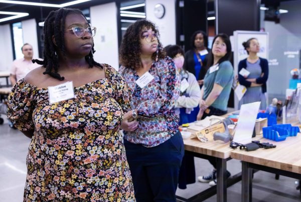 The Minnesota Institute cohort tours the Makerspace at the Health Sciences Library, on Monday, July 22, 2024 (Photo/Adria Carpenter)