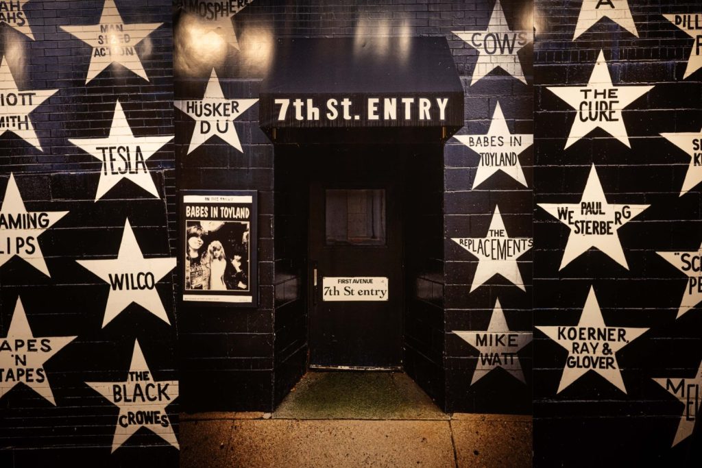 The First Avenue and 7th St. Entry "wall of stars" in the "Music on Hennepin" exhibit, on Monday, December 9, 2024. (Photo/Adria Carpenter)