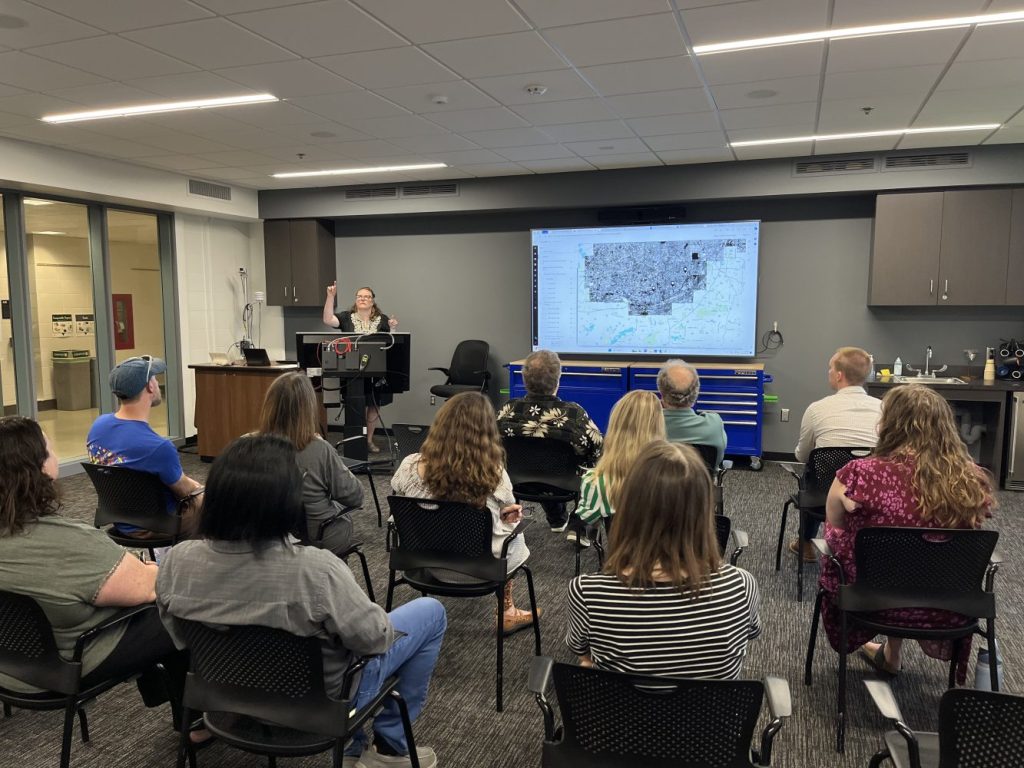 Meredith Aby-Keirstead presents her lesson plans, "Racially Discriminatory Housing Policies" and "Suburbanization: Twin Cities Case Study."