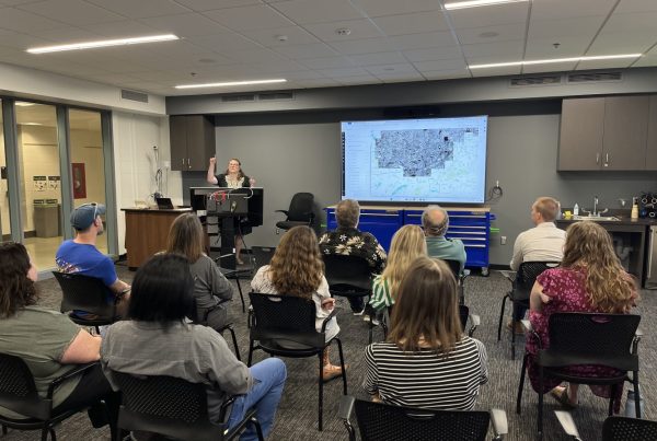 Meredith Aby-Keirstead presents her lesson plans, "Racially Discriminatory Housing Policies" and "Suburbanization: Twin Cities Case Study."