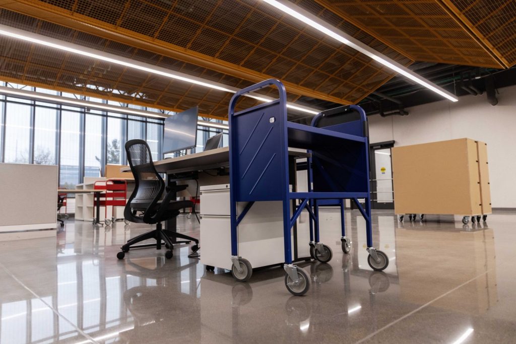 The main floor of the new off-site collections facility for the Archives and Special Collections, on Tuesday, March 4, 2025, in Minneapolis. (Photo/Adria Carpenter)