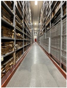 Cavern with archives storage.
